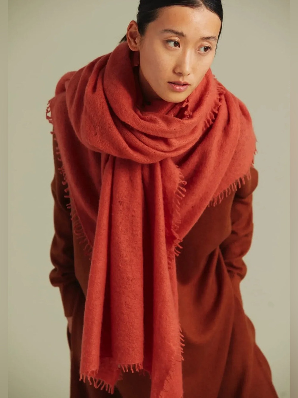 Mirror In The Sky OPEN KNITTED SHAWL PLAIN  Size 85x200